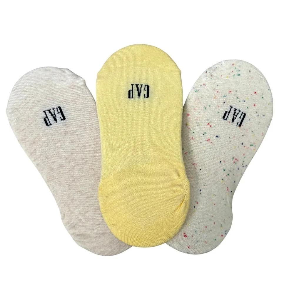 NEW GAP Women's No Show Socks 3 Pair Multicolor One Size